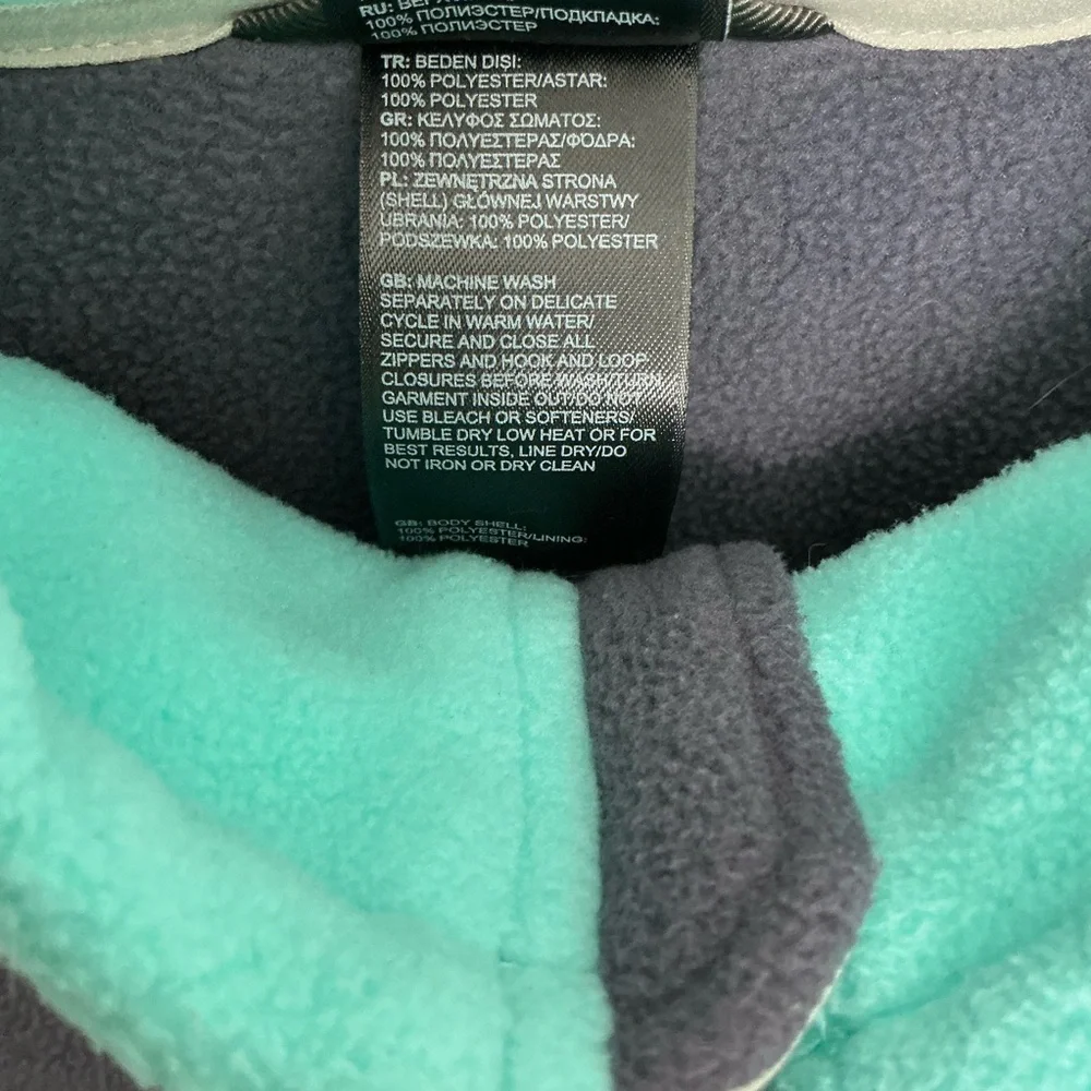 The North Face Women’s Fleece Jacket – Full Zip – Size Small – Teal & Black - Picture 11 of 15